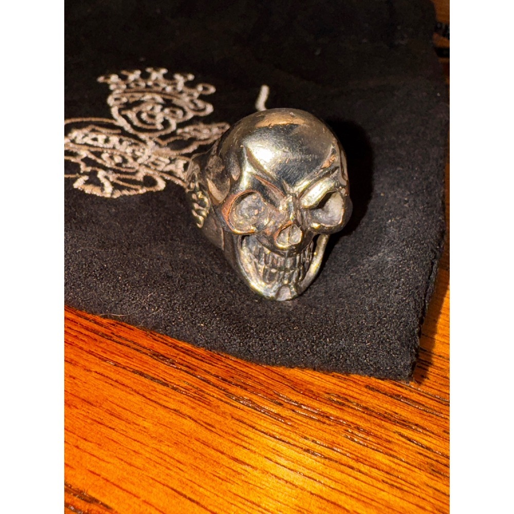 King Baby Sterling‎ Silver Skull Ring Mens Size 10 Unique Statement Jewelry